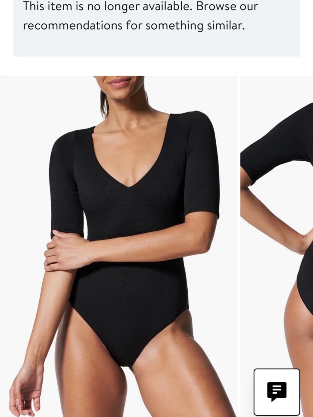 NEW Spanx Swimsuit V-Neck Short-Sleeve Swim Women